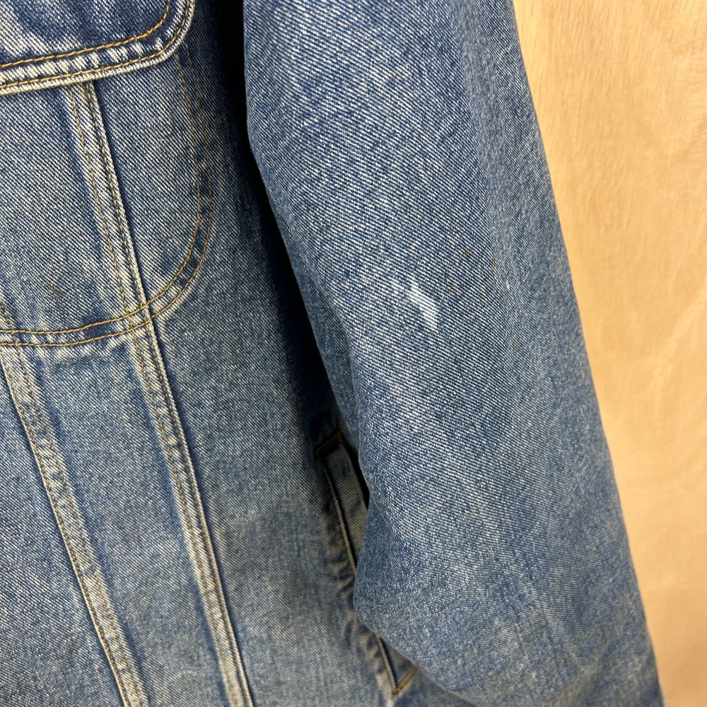 Vintage 90's Lee Jeans Denim Fleece-Lined Work Jacket – Men's XXL - Picture 4 of 8